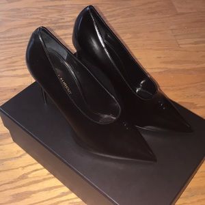 NIB Saint Laurent Teddy 105 Pump Black Mule 38